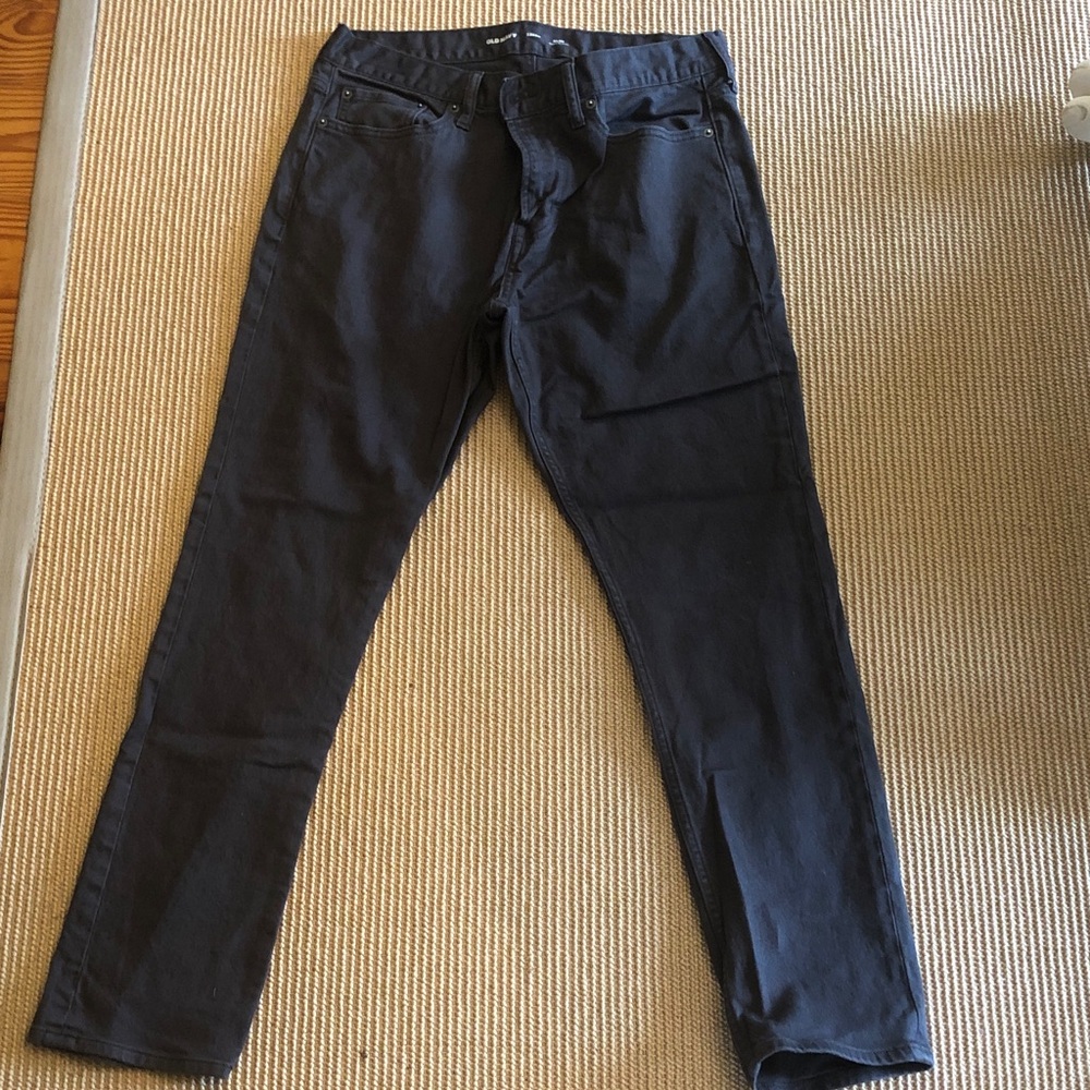 Men's Slim Fit Dark Gray Jeans Old Navy Size 33-30 preowned